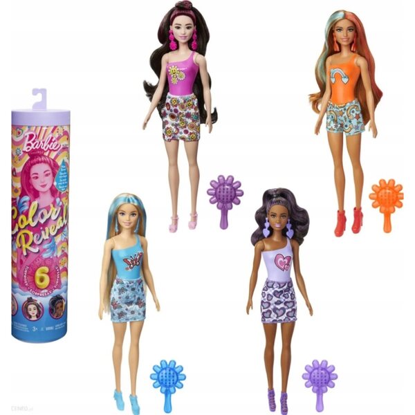 Barbie Color Reveal Puppe mit Überraschungen und stilvollen 60er-Jahre-Motivverwandlungen