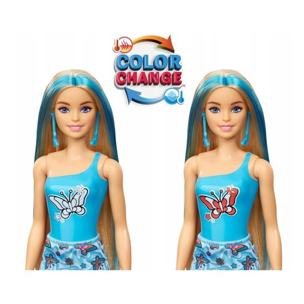 Barbie Color Reveal Puppe mit Überraschungen und stilvollen 60er-Jahre-Motivverwandlungen