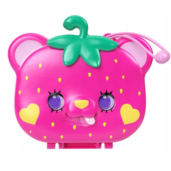 Polly Pocket Compact Strawberry Bear Set avec 2 microdolls et accessoires