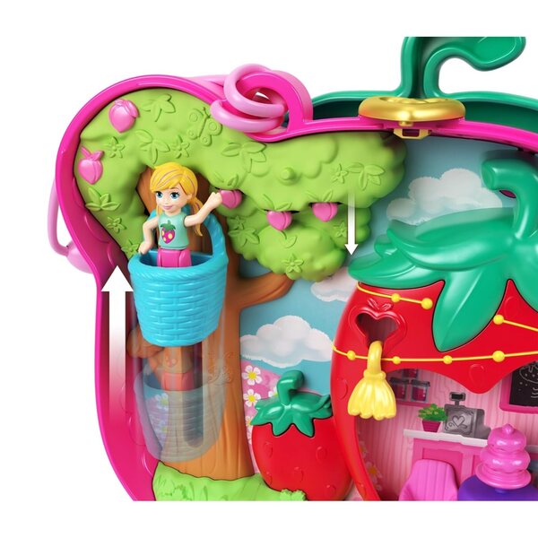 Polly Pocket Compact Strawberry Bear Set avec 2 microdolls et accessoires