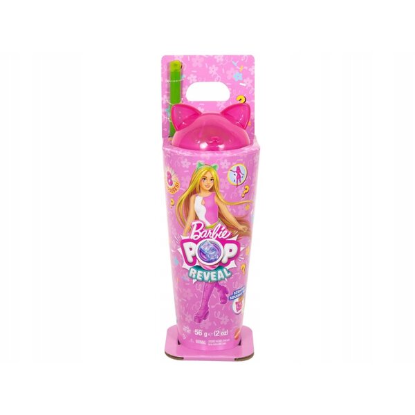 Mattel Barbie Pop Reveal Shake mit Katze, Zubehör und Farbwechseleffekten