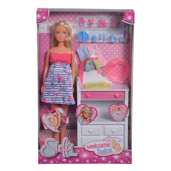 Δίδυμη έγκυος κούκλα Steffi με αξεσουάρ - Simba Toys
