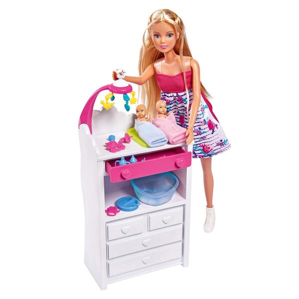 Poupée enceinte jumelle Steffi avec accessoires - Simba Toys