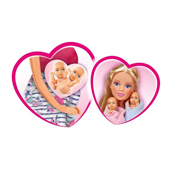 Poupée enceinte jumelle Steffi avec accessoires - Simba Toys