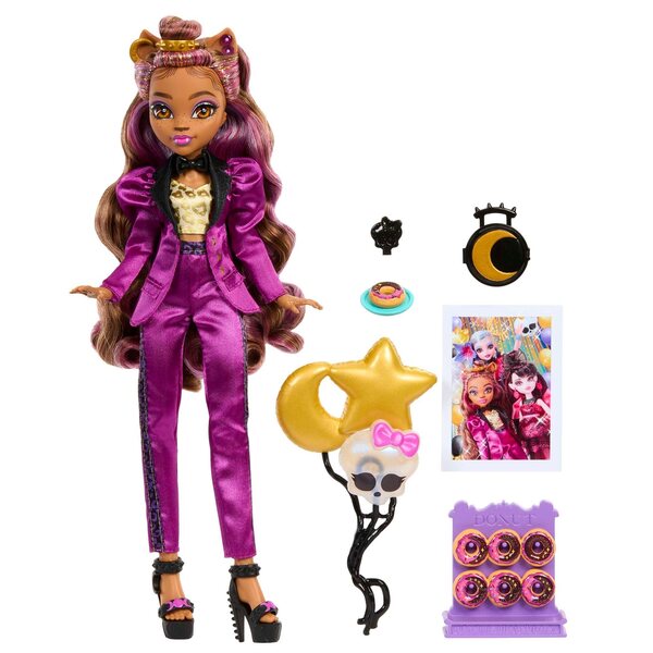 Lal ka Monster High Clawdeen Wolf Monsterball 29 cm mit elegantem Kleid