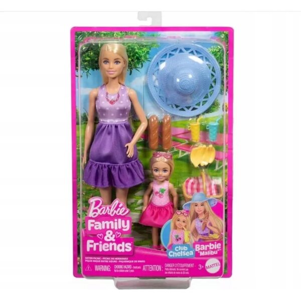Barbie Family & Friends Schwestern beim Picknick – Malibu und Chelsea Doll Mattel