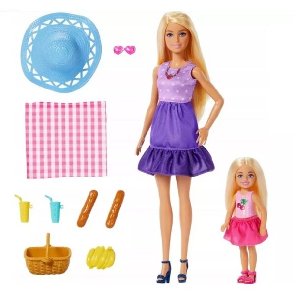 Barbie Family & Friends Schwestern beim Picknick – Malibu und Chelsea Doll Mattel