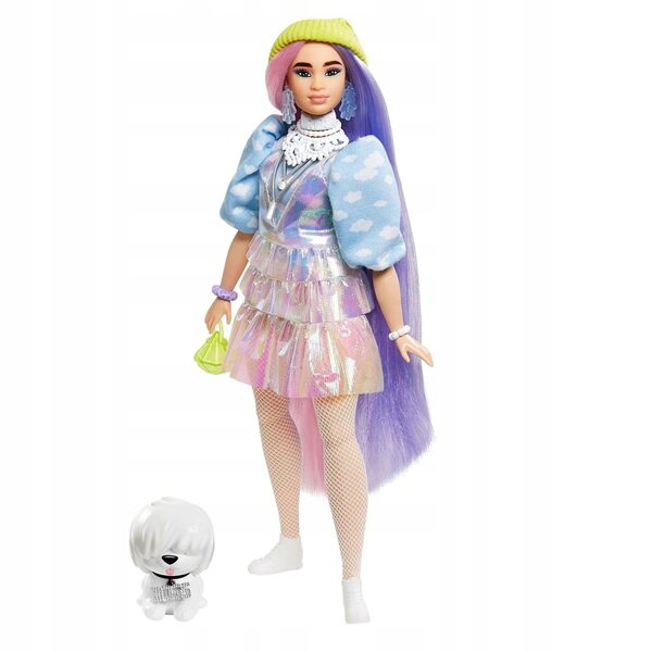Barbie Extra mit Welpen-Fashionistas – Mattel-Puppe mit Glitzer-Accessoires