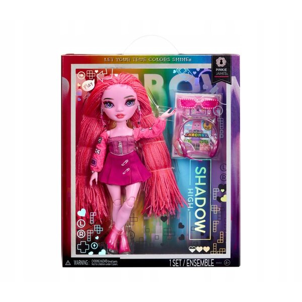 Bambola Rainbow High Shadow Pinkie James con Accessori e Abbigliamento Moda