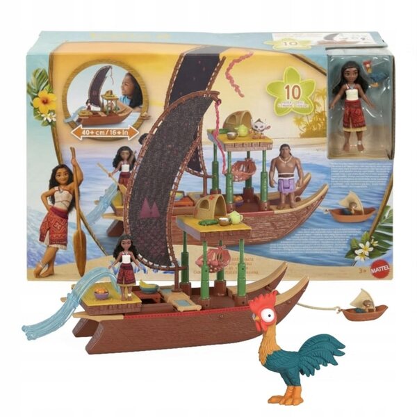 Disney Vaiana 2 – Abenteuerkajak mit Minilalka und Zubehör für Kinder
