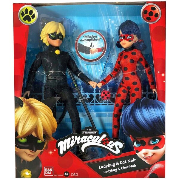 Miraculous Ladybug e Gatto Nero bambola Playmates Toys per bambini 4+