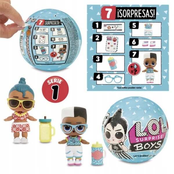L.O.L. Surprise Boys: Überraschungspuppe mit 7 Schichten und Zubehör inklusive