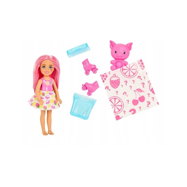 Barbie Pop Reveal Chelsea Doll Fruity Juice-Serie mit 5 duftenden Überraschungen