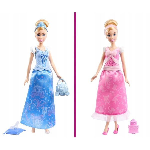 Bambola Disney Princess Cenerentola 2in1 con abiti e accessori intercambiabili