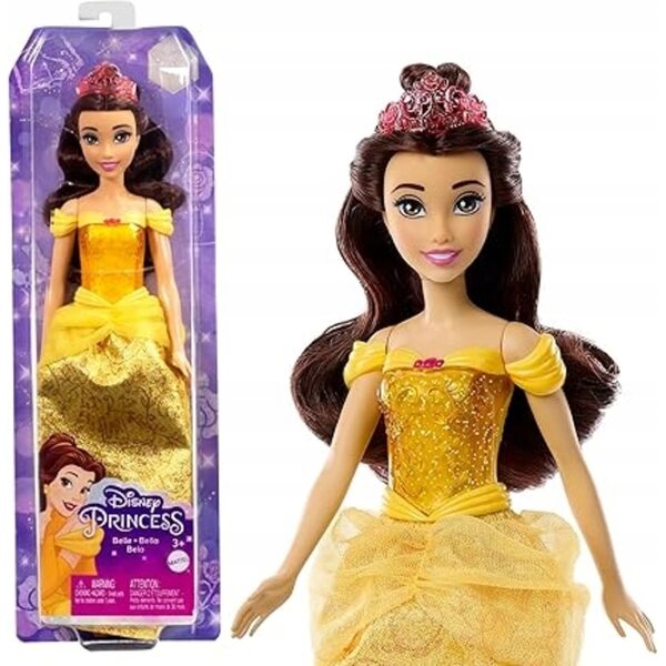 Bambola Bella Disney Princess Mattel con abito scintillante e accessori 30 cm