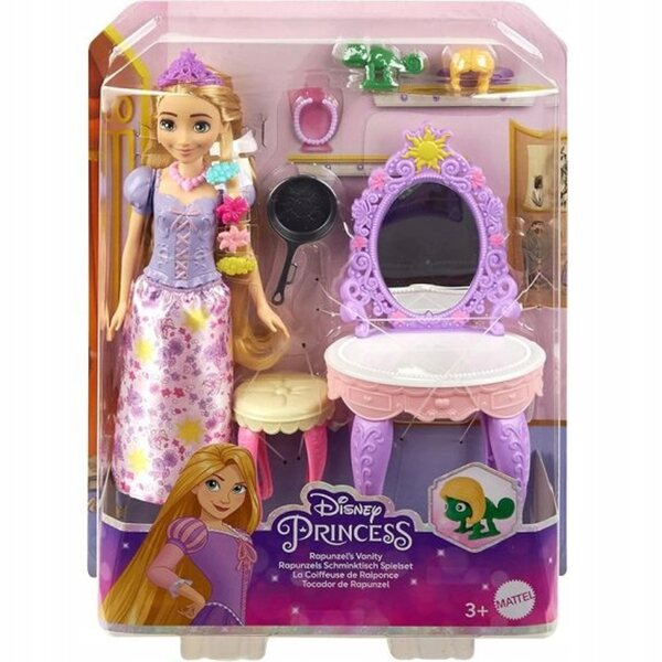 Prinzessin Roszpunka mit Toaletka und Original Disney Mattel Zubehör