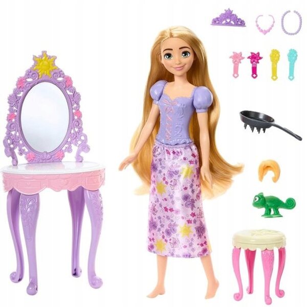 Princess Roszpunka con Toaletka e Accessori Originale Disney Mattel