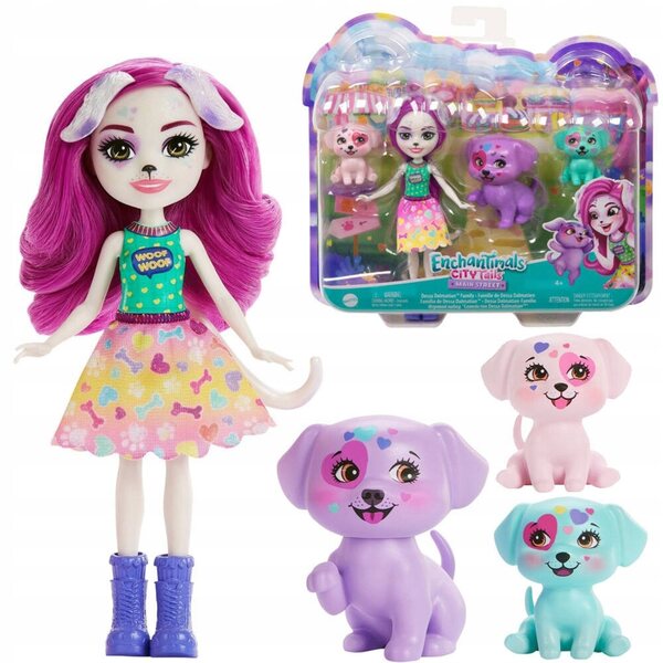 Bambola Enchantimals Dessa con dalmati - set con bambola e figurine