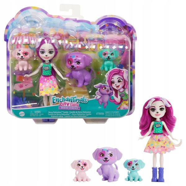 Bambola Enchantimals Dessa con dalmati - set con bambola e figurine