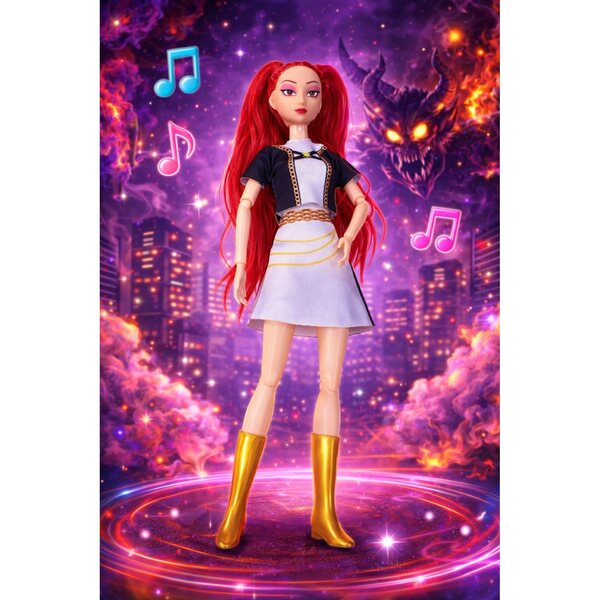 Lot de 3 poupées chantantes K-POP Demon Hunters Rumi Mira Zoey 30 cm avec musique