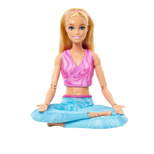Barbie Made to Move Gimnastyczka Blondynka mit 22 Artikulationspunkten, ideal für Yoga und Sport