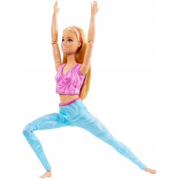 Barbie Made to Move Gimnastyczka Blondynka mit 22 Artikulationspunkten, ideal für Yoga und Sport