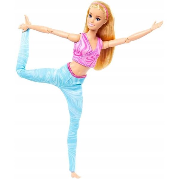Barbie Made to Move Gimnastyczka Blondynka mit 22 Artikulationspunkten, ideal für Yoga und Sport
