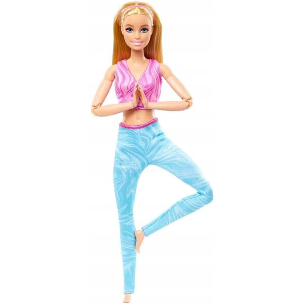 Barbie Made to Move Gimnastyczka Blondynka mit 22 Artikulationspunkten, ideal für Yoga und Sport