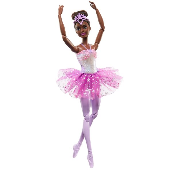Barbie magische Tänzerin mit Lichtern und lila Rock für Kinder ab 3 Jahren