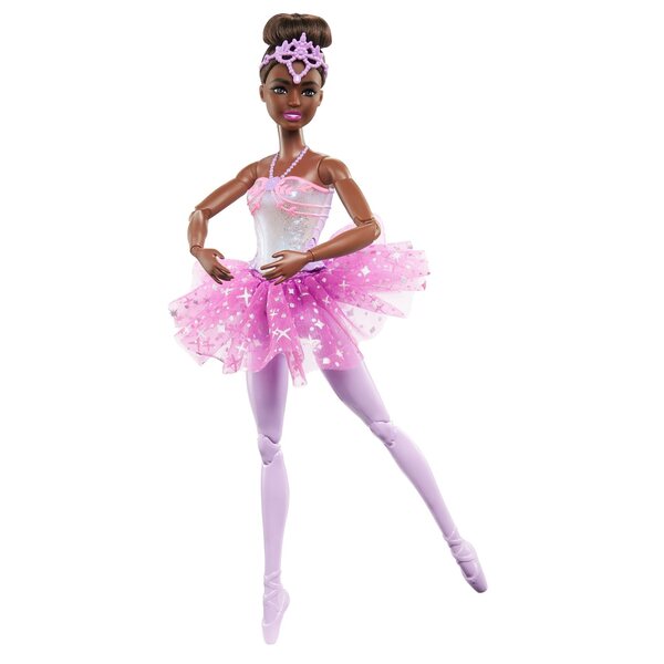 Barbie magische Tänzerin mit Lichtern und lila Rock für Kinder ab 3 Jahren