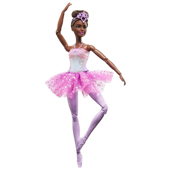 Barbie magische Tänzerin mit Lichtern und lila Rock für Kinder ab 3 Jahren