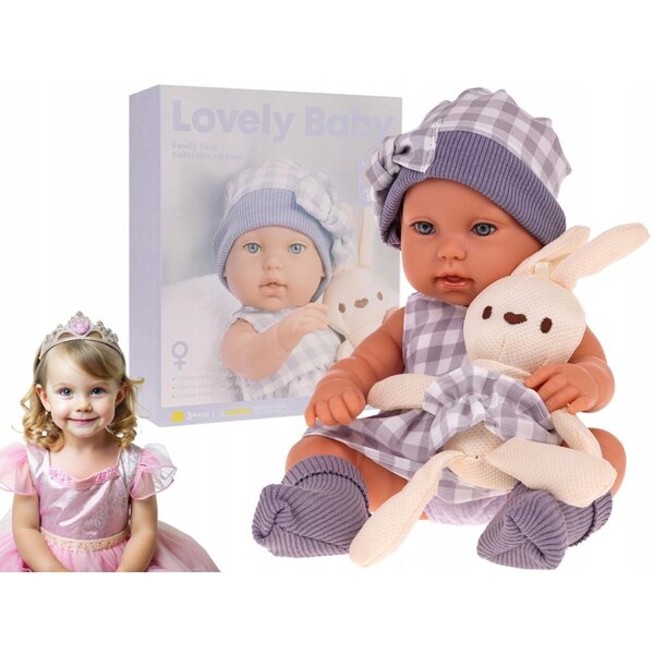 Grande bambola neonato con accessori, vestiti e marsupio - giocattolo educativo per bimbi 12m+