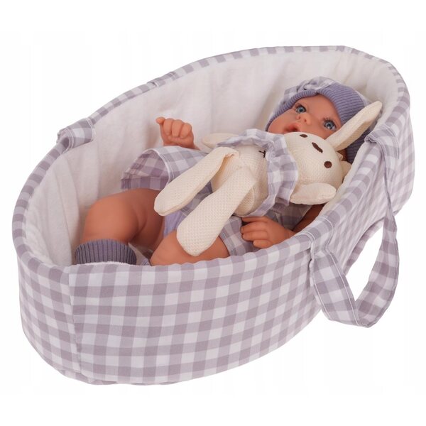 Grande bambola neonato con accessori, vestiti e marsupio - giocattolo educativo per bimbi 12m+
