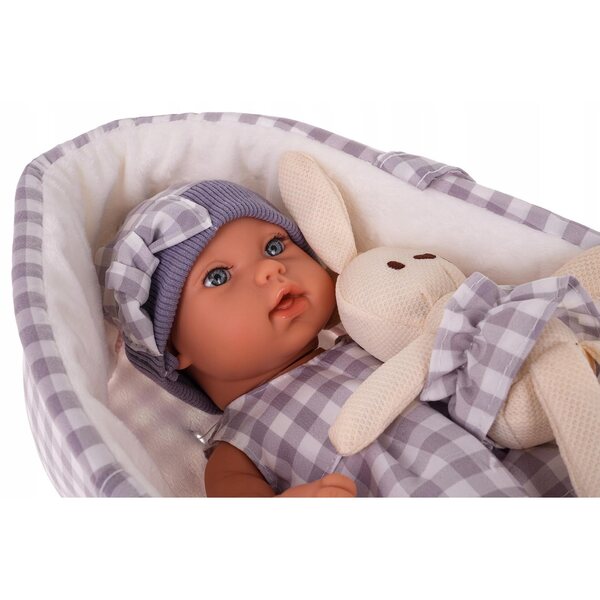 Grande bambola neonato con accessori, vestiti e marsupio - giocattolo educativo per bimbi 12m+