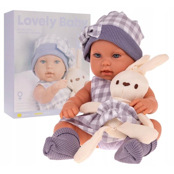 Grande bambola neonato con accessori, vestiti e marsupio - giocattolo educativo per bimbi 12m+