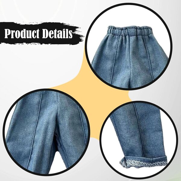 1:6 Blaue Hose mit weitem Bein für 12-Zoll-BJD-Puppen, stilvoll und bequem