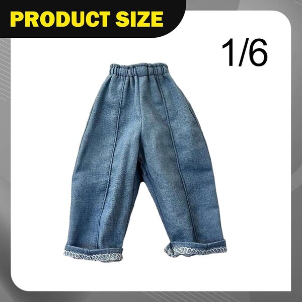1:6 Blaue Hose mit weitem Bein für 12-Zoll-BJD-Puppen, stilvoll und bequem