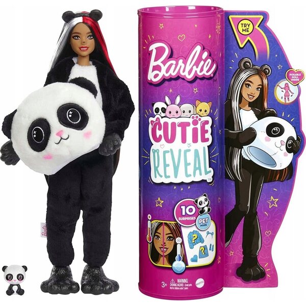 Barbie Cutie Reveal Panda mit 10 Überraschungen und Farbtransformation