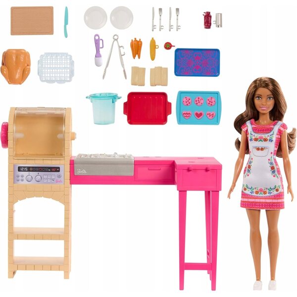 Barbie Teresa mit Küchenset und Spielzubehör für Kinder ab 3 Jahren