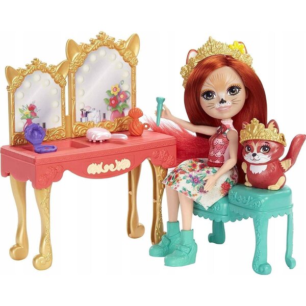 Bambola Enchantimals Royals Felicity Fox con Toeletta e Accessori per Bambini 4+