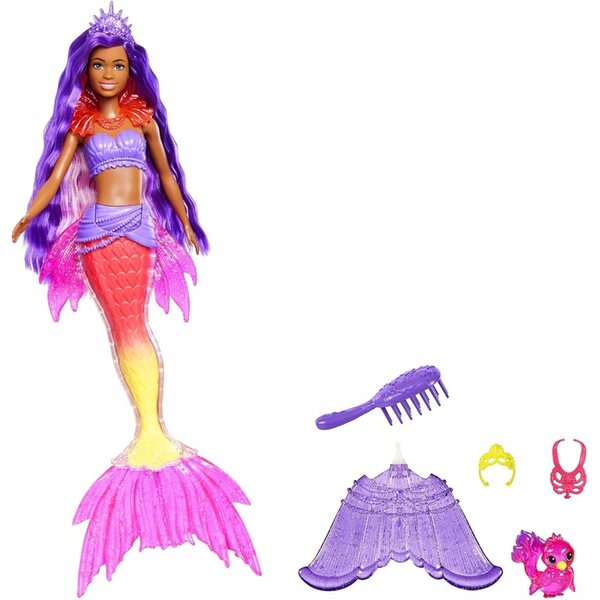 Barbie Syrenka Brooklyn mit Zubehör – Moc Syren Filmpuppe für Kinder ab 3 Jahren