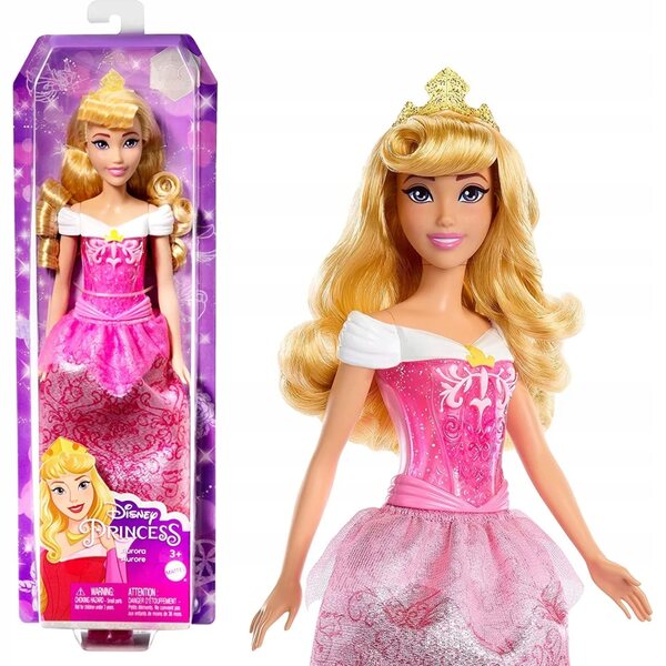 Mattel Disney Princess Aurora modepop met afneembare jurk en accessoires