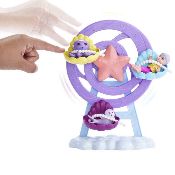 Barbie Dreamtopia Meerjungfrau-Puppenset mit Pflege- und Babyzubehör, 3+