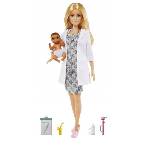 Barbie-Kinderärztin mit Baby und Zubehör, Spielzeugarzt für Kinder ab 3 Jahren