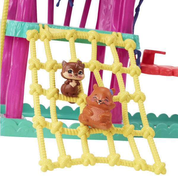 Enchantimals-Set mit 2 Puppen, 2 Tieren und Spielbereich für Kinder ab 4 Jahren