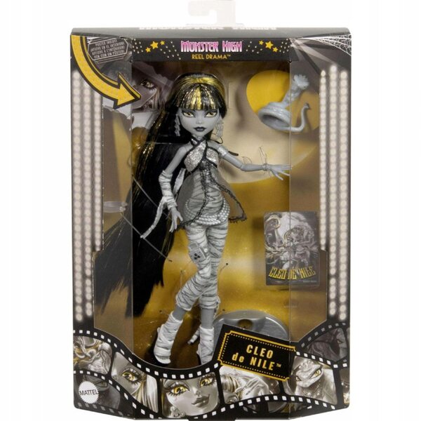 Bambola Monster High Cleo De Nile Reel Drama 30 cm con Serpente Hissette