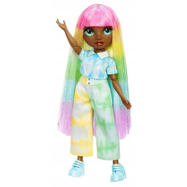 Rainbow High Acquerello & Crea bambola da colorare con occhi verdi e accessori