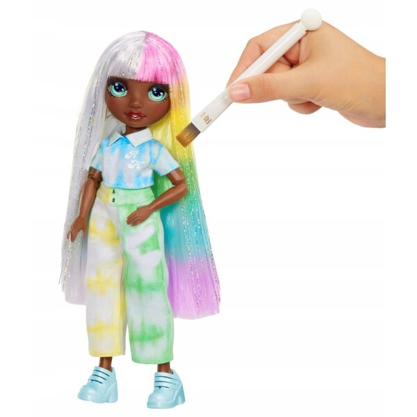 Rainbow High Acquerello & Crea bambola da colorare con occhi verdi e accessori