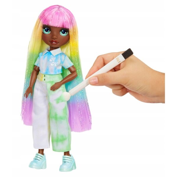 Rainbow High Acquerello & Crea bambola da colorare con occhi verdi e accessori