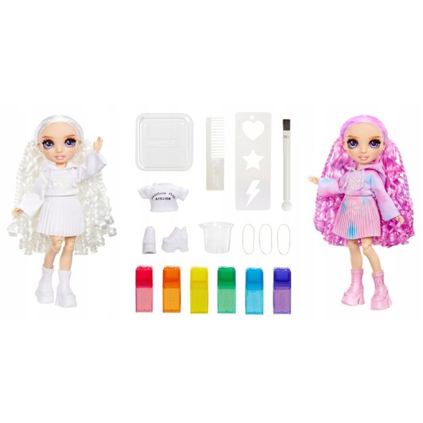Rainbow High Acquerello & Crea bambola da colorare con occhi verdi e accessori